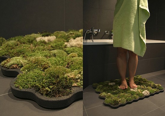 Эксклюзивные коврики для ванной из мха