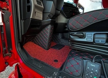 Коврики из экокожи на MAN TGX. 3D коврики из экокожи на MAN TGX